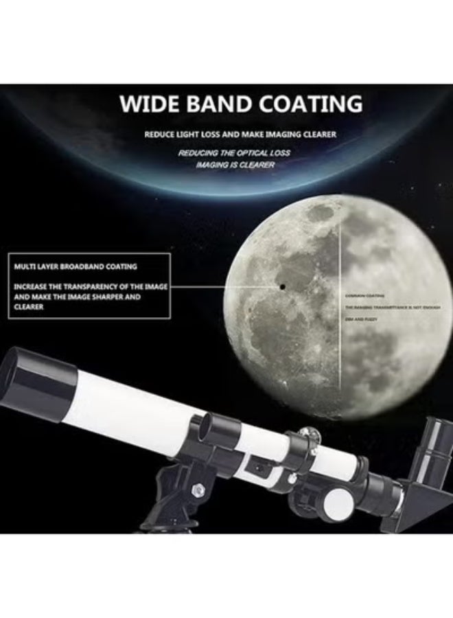 EETU Astronomical Telescope,Junior Scientist's Professional Astronomy Telescope,400mm Focal,Portable Telescope For Adults Kids Beginners Observing Deep Space Stargazing Constellations Outdoor Activities - Image 2